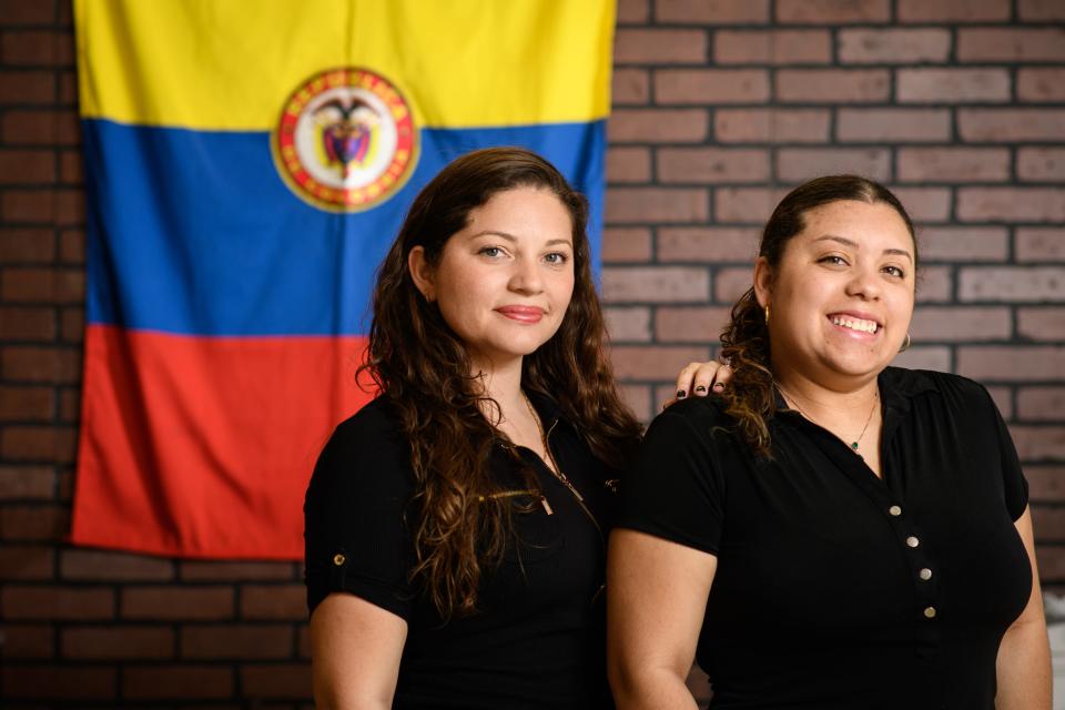 Eliana Chavez, left, and Maria Alejandra Bossa are co-owners of La Fogata Colombian restaurant at 500 N. McPherson Church.