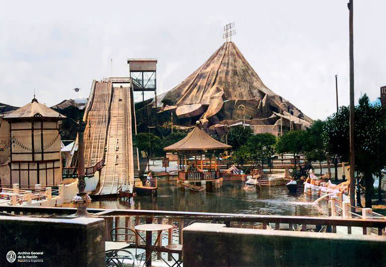 El Parque Japonés en todo su esplendor: estuvo en Libertador y Callao y fue la envidia de América Latina (Foto coloreada artificialmente: AGN)