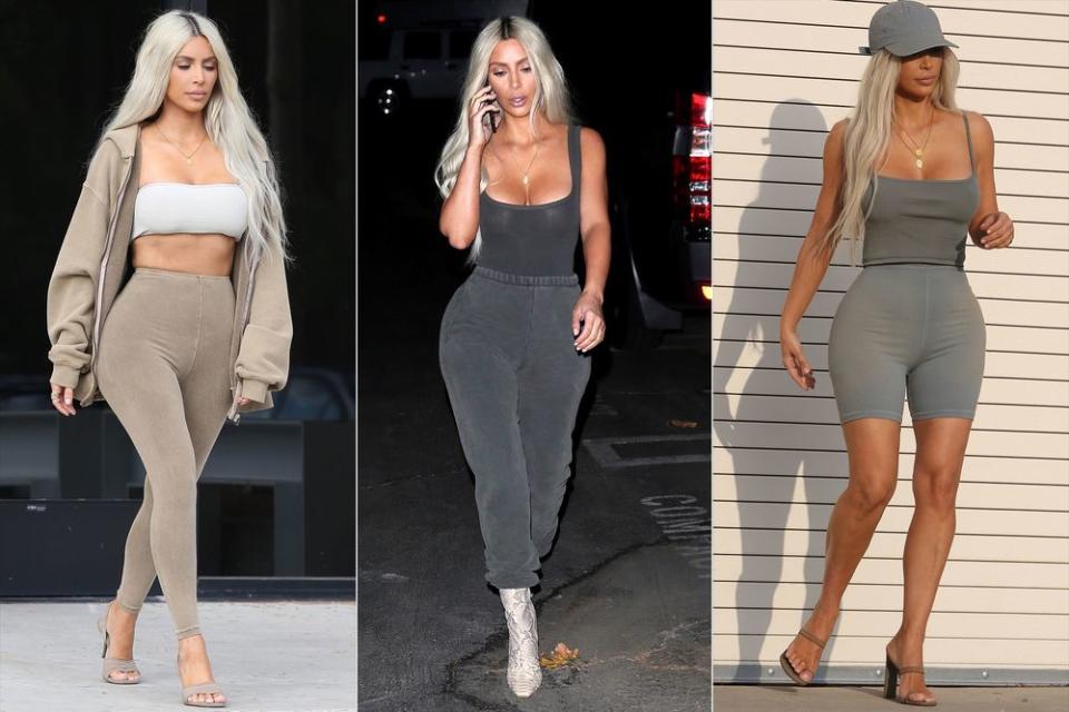 Kim Kardashian Wore 9 Yeezy Outfits in One Day