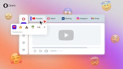 Opera adds Tab Emojis, a feature that lets you decorate your tabs with emojis.
