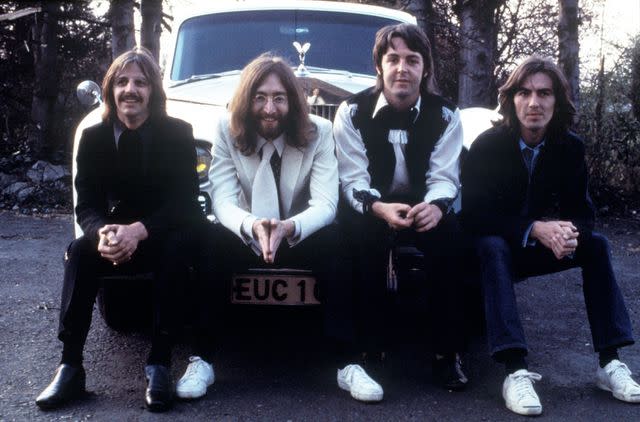 <p>Apple Corps Ltd.</p> The Beatles during one of their final photo sessions on April 9, 1969, in the London district of in Twickenham.