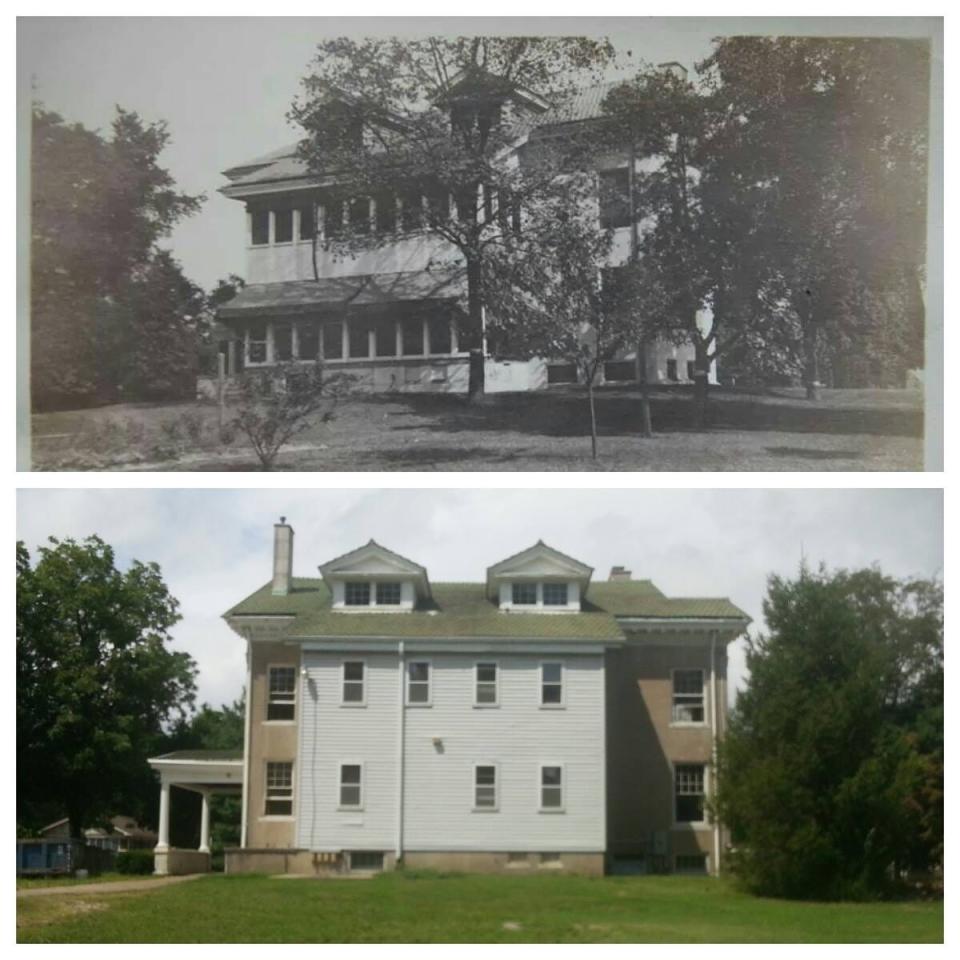 The back of the house after initial construction