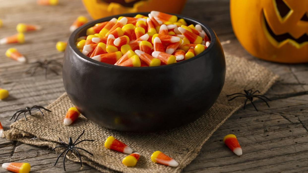 bowl of candy corn