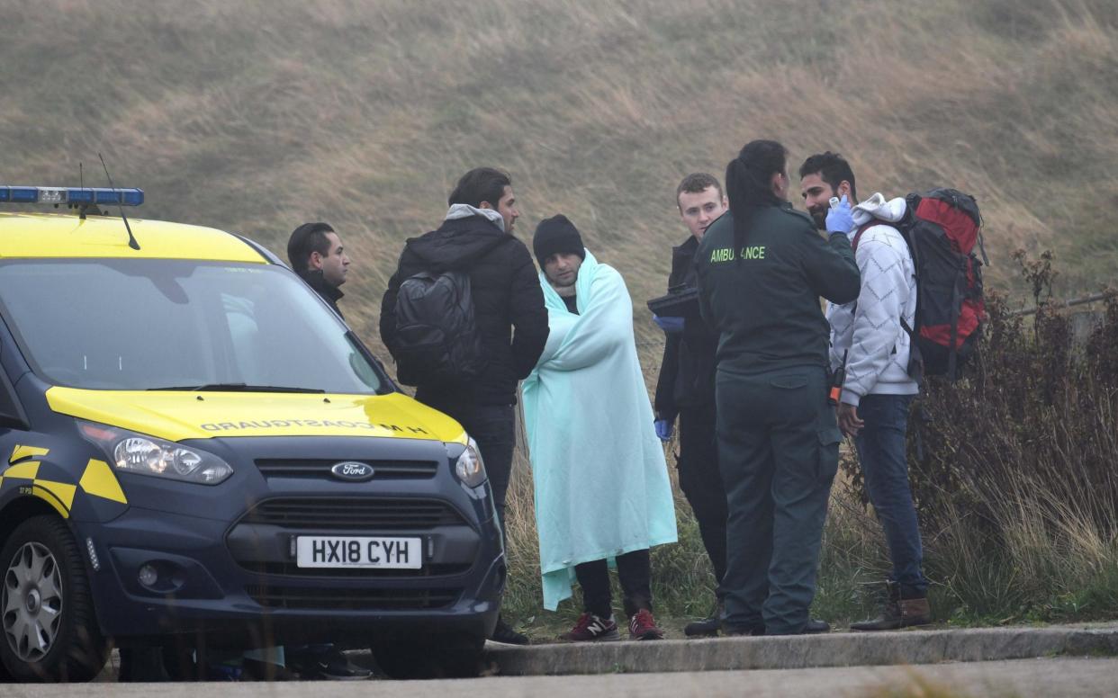 Seven Iranian immigrants were discovered and detained washed up at Dover on Friday - Steve Finn