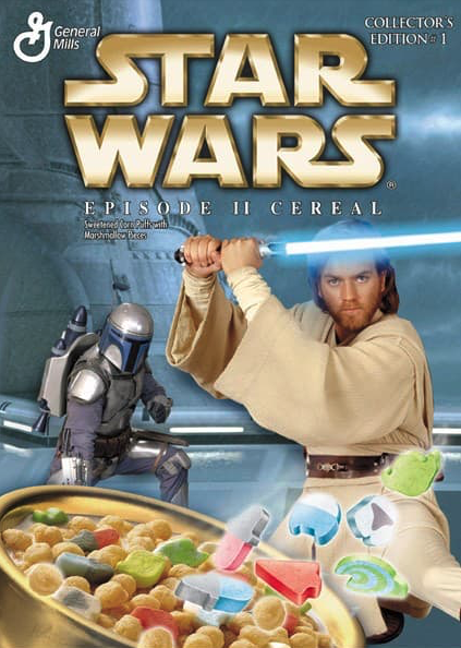 This 2002 cereal from General Mills celebrated the release of Star Wars Episode II: Attack of the Clones. (Photo: General Mills)
