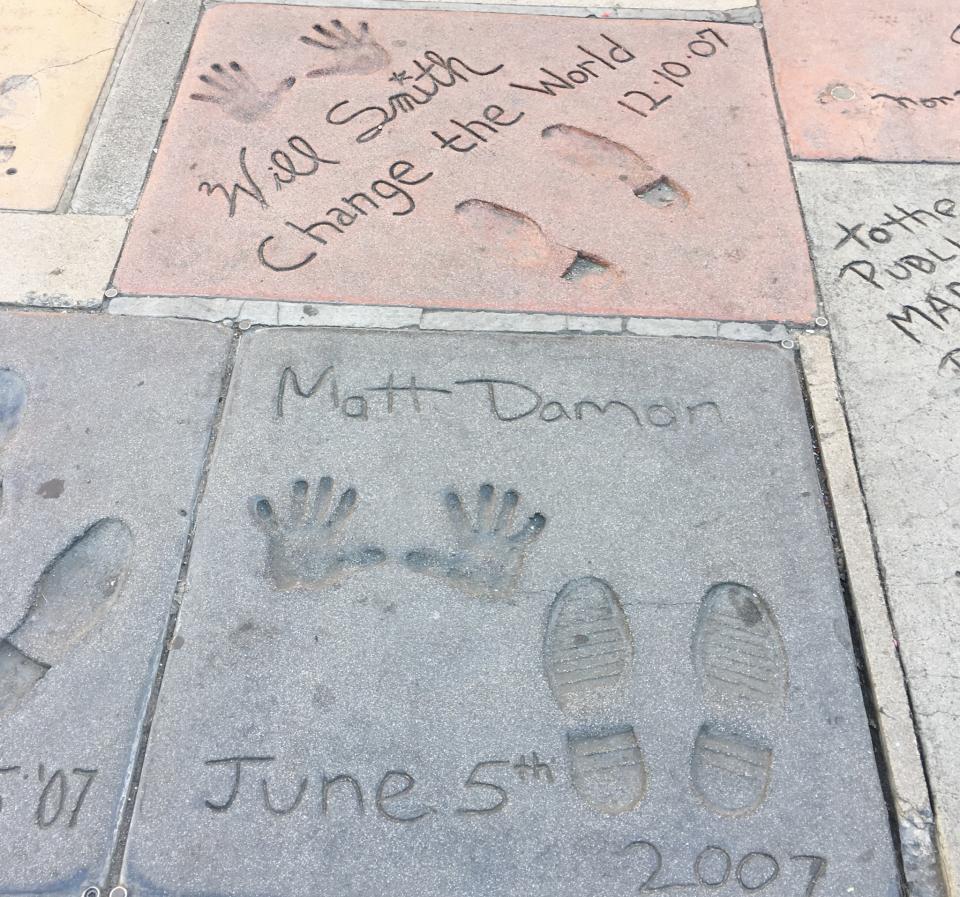 3. See famous hand and foot prints