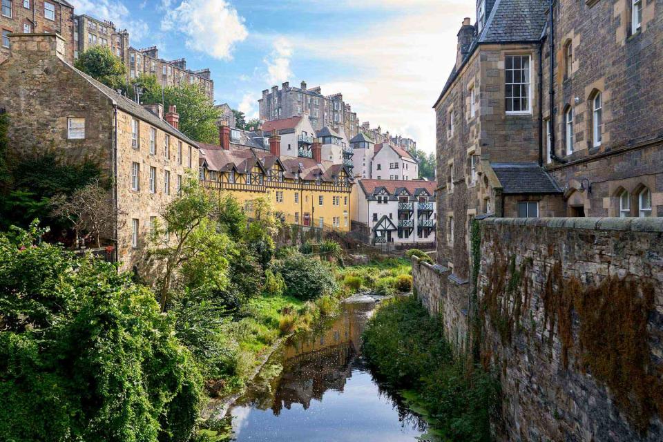 <p>Hayley Benoit</p> The Water of Leith flows through Edinburgh’s Dean Village neighborhood.