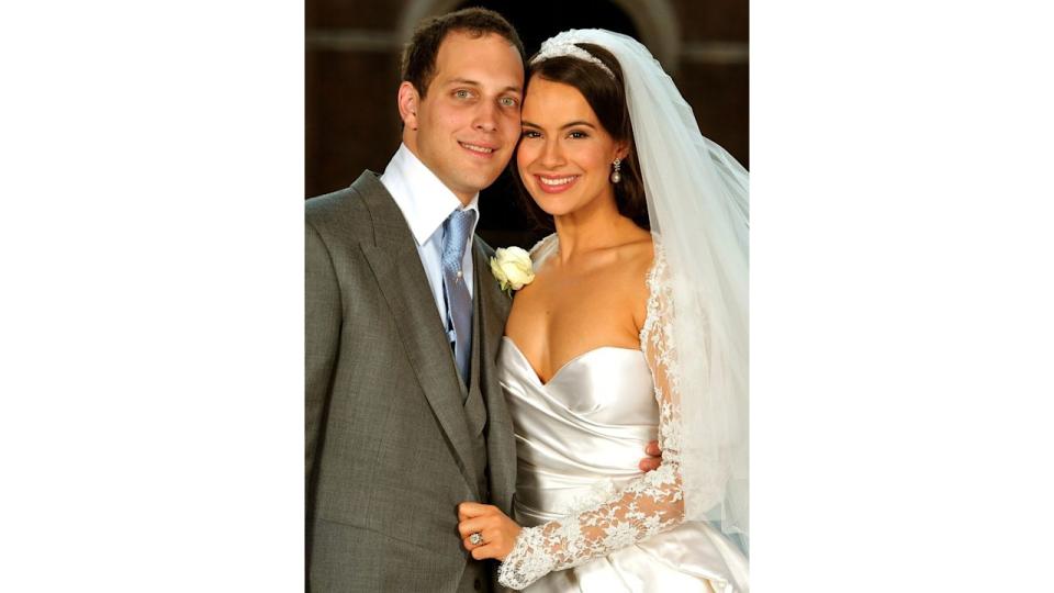 Lord Frederick Windsor and Sophie Winkleman following their wedding at Hampton Court Palace