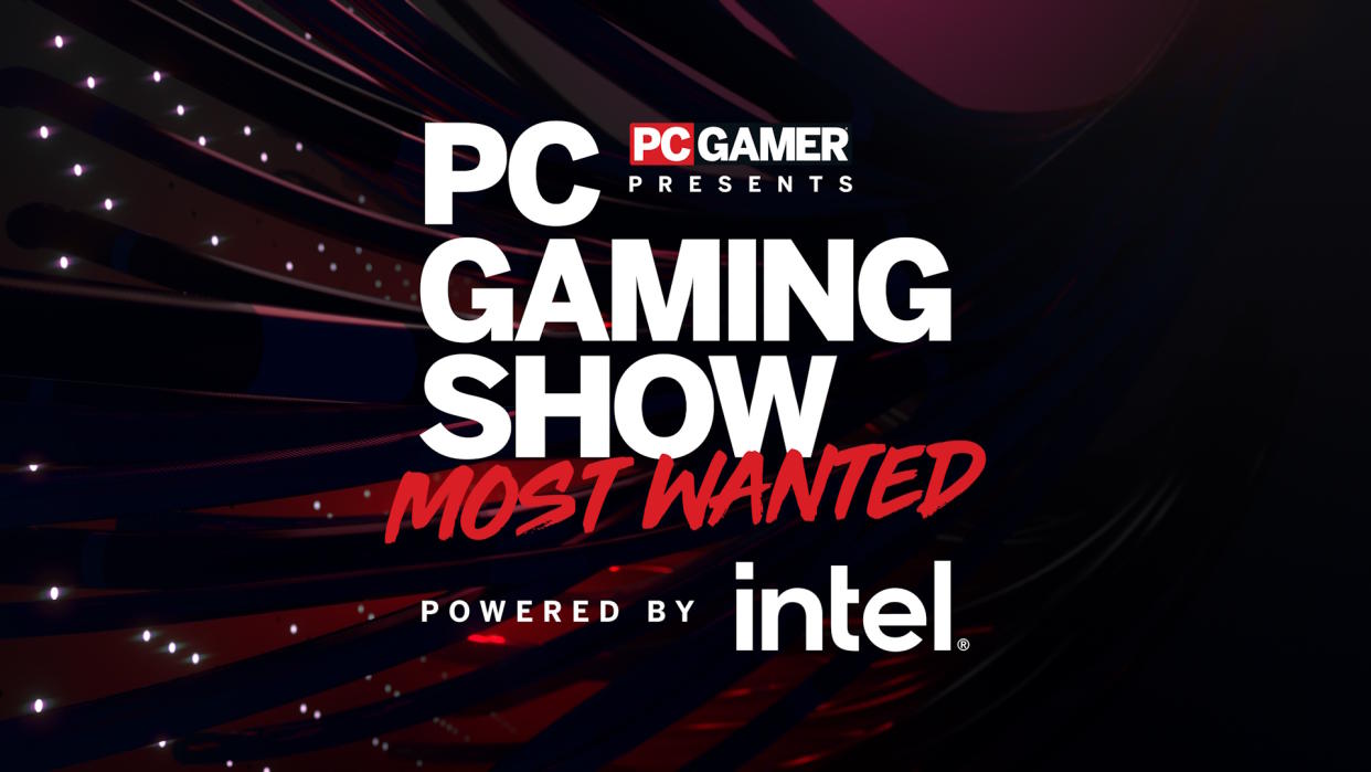  PC Gaming Show: Most Wanted logo and background. 