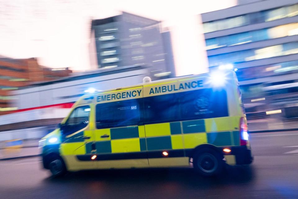 An ambulance outside the Accident and Emergency Department of St Thomas’s Hospital, London (Dominic Lipinski/PA) (PA Wire)