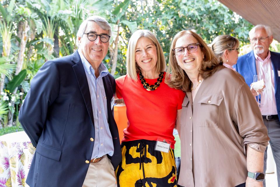 Michael Pucillo, Melissa Ceriale and Jill Glazer (from left) attended an event at Glazer and her husband Avie's home to support The Innovate, a new waterfront arts and cultural center that will open next year.