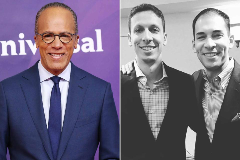 <p>Michael Tran/FilmMagic ; Stefan Holt Instagram</p> Lester Holt attends NBCUniversal Summer Press Day 2018 on May 2, 2018 in Universal City, California. ; Stefan and Cameron Holt.