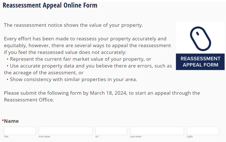 Augusta's assessment appeal form online.