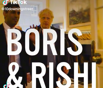 A second video focused on Boris Johnson and Rishi Sunak. (TikTok)
