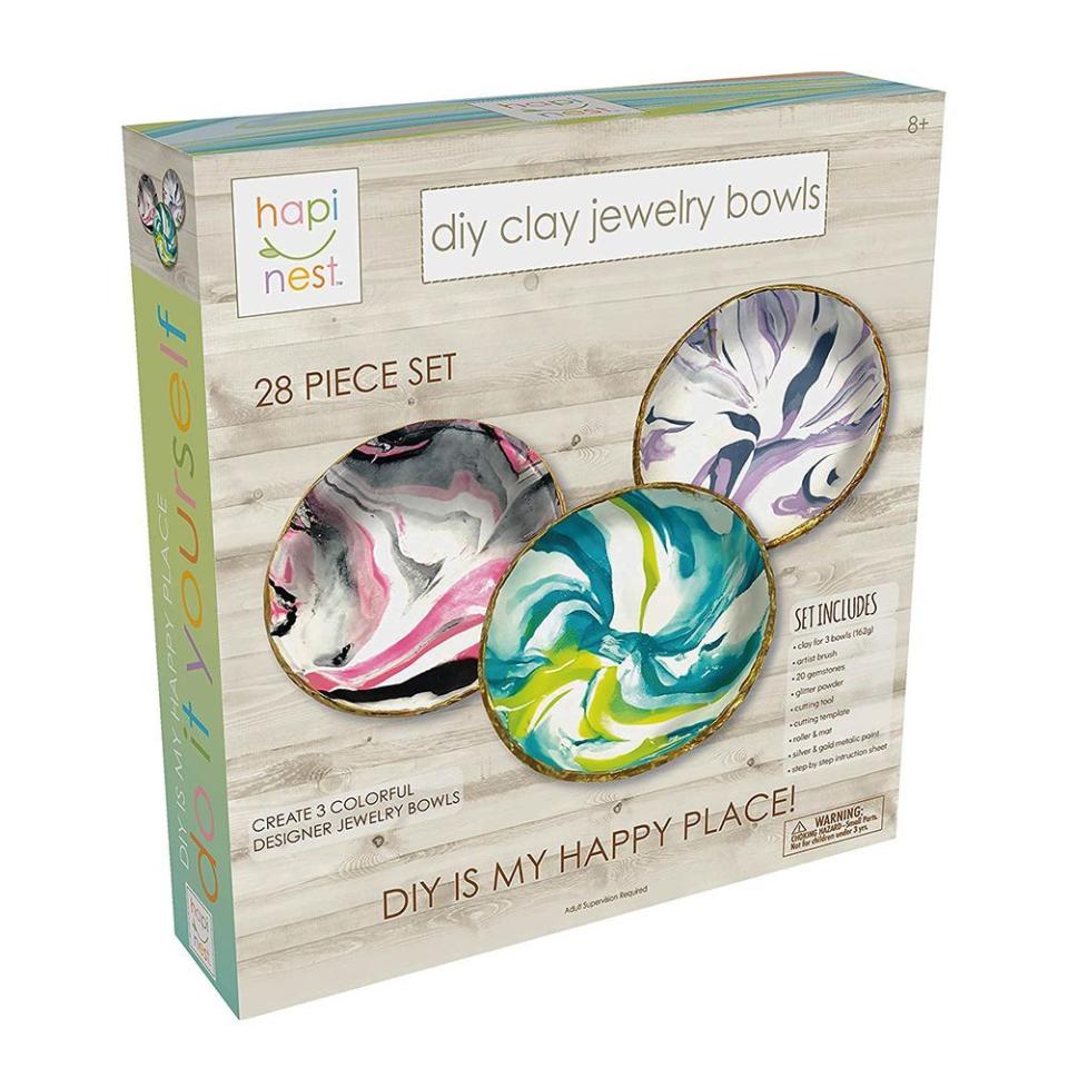 23) Hapinest DIY Clay Jewelry Dish Craft Kit