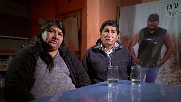 Mirian Vilte y Desiderio Condorí, padres de Pato Condorí, muerto en un enfrentamiento con integrantes de la Túpac Amaru