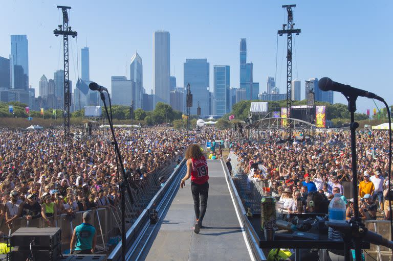 David Shaw, de The Revivalists, en el Lollapalooza en el Grant Park, en 2019 (Photo by Amy Harris/Invision/AP File)