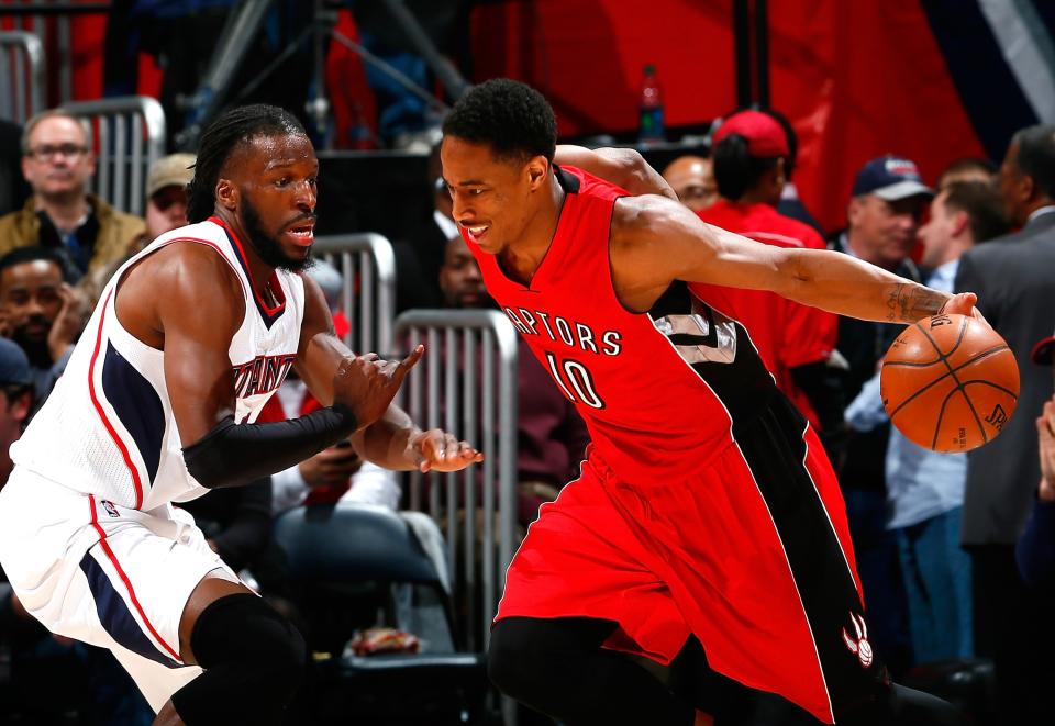 DeMarre Carroll and DeMar DeRozan, Toronto Raptors (Kevin C. Cox/Getty Images)