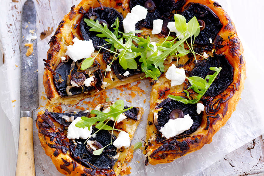 Upside Down Mushroom Tart