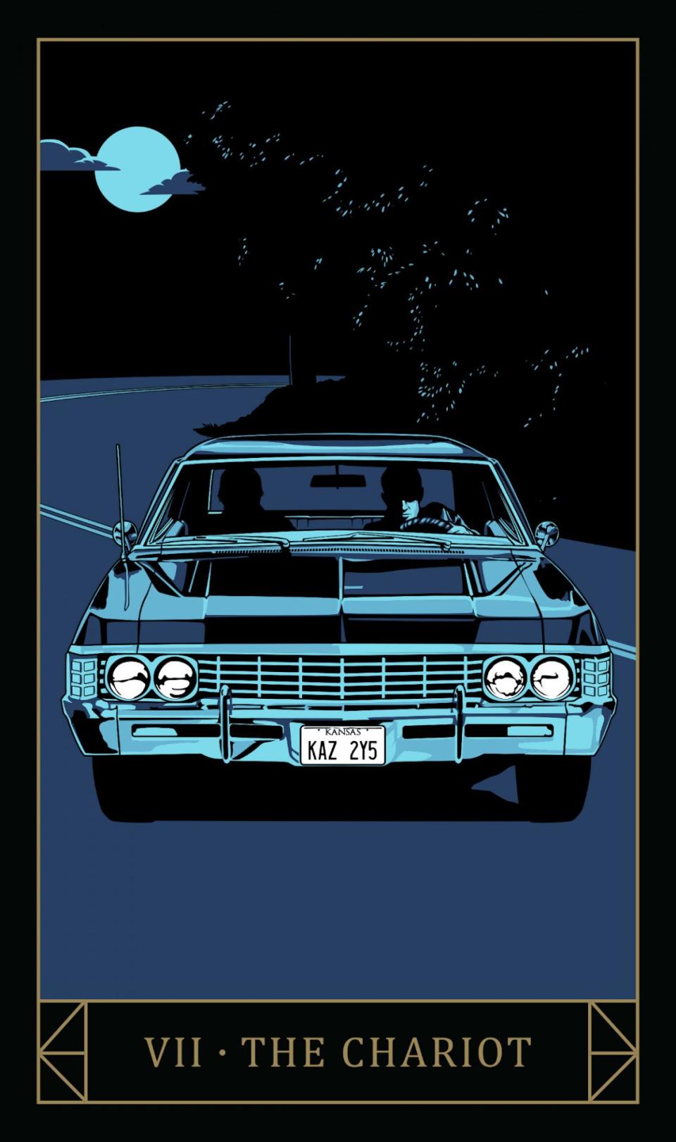 Supernatural Impala tarot card