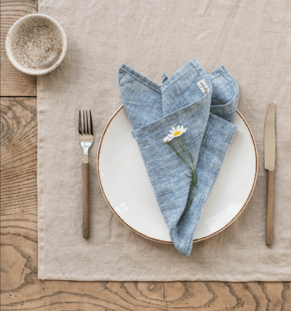 the linen napkins