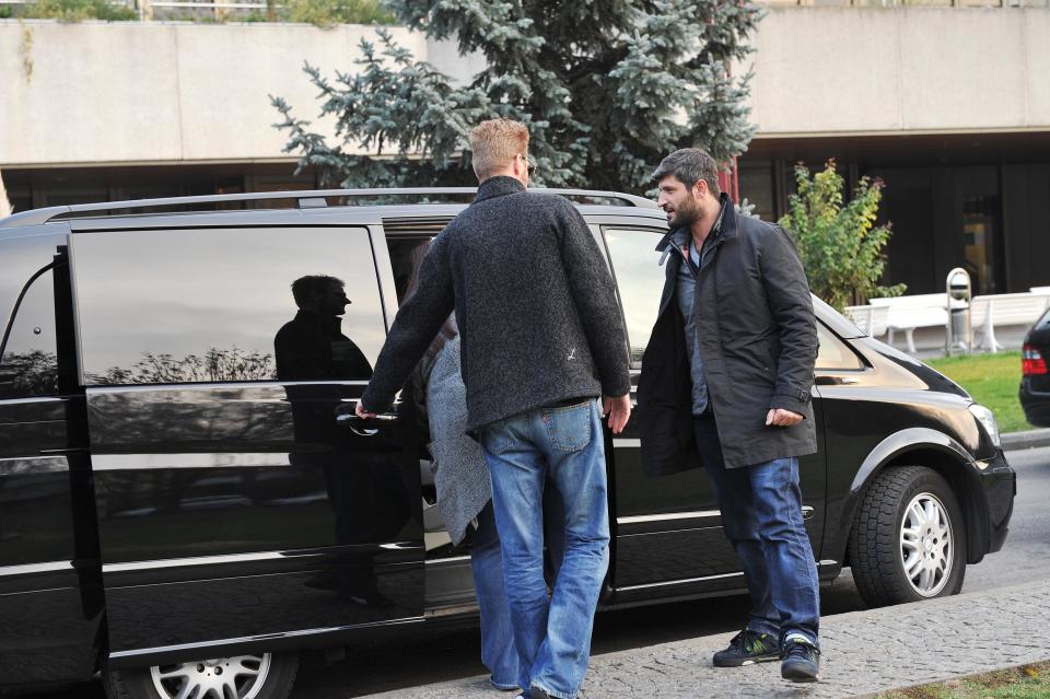 VIENNA, AUSTRIA - NOVEMBER 29:  George Michaels boyfriend Fadi Fawaz (R) leaves the AKH hospital where Singer George Michael was reportedly admitted last week with pneumonia on November 29, 2011 in Vienna, Austria. Michael was forced then to abandon his current tour due to his health.  (Photo by Hans Wurst/Getty Images)