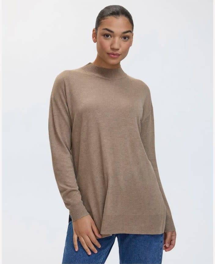 Reitmans Long-Sleeve Mock-Neck Merino-Blend Tunic (Photo via Reitmans)