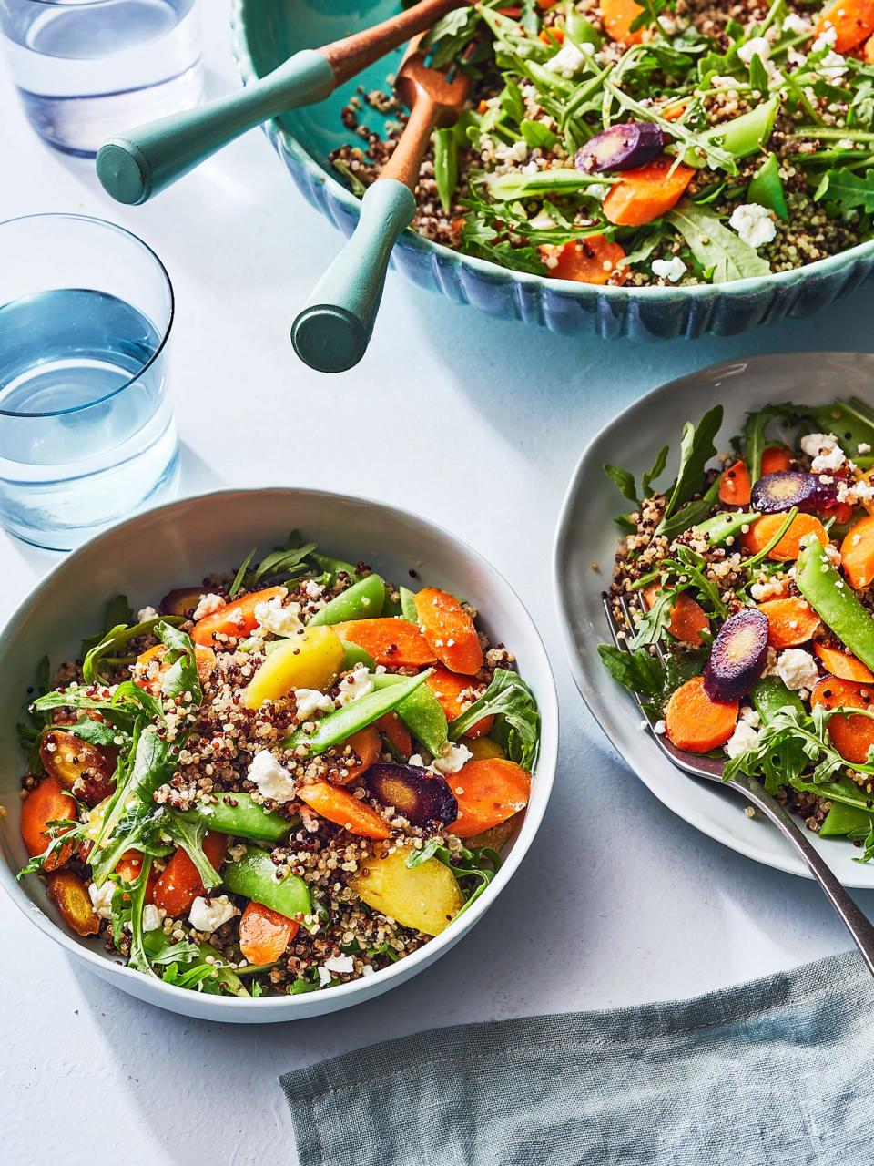 Quinoa Salad with Carrots and Sugar Snap Peas