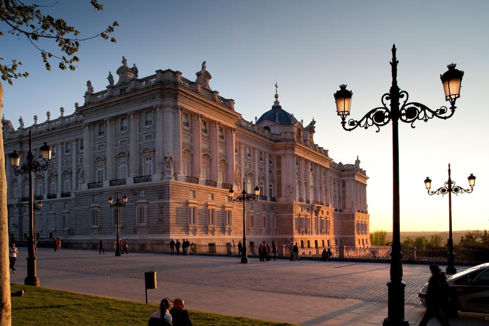 Royal Palace viewed in the evening light