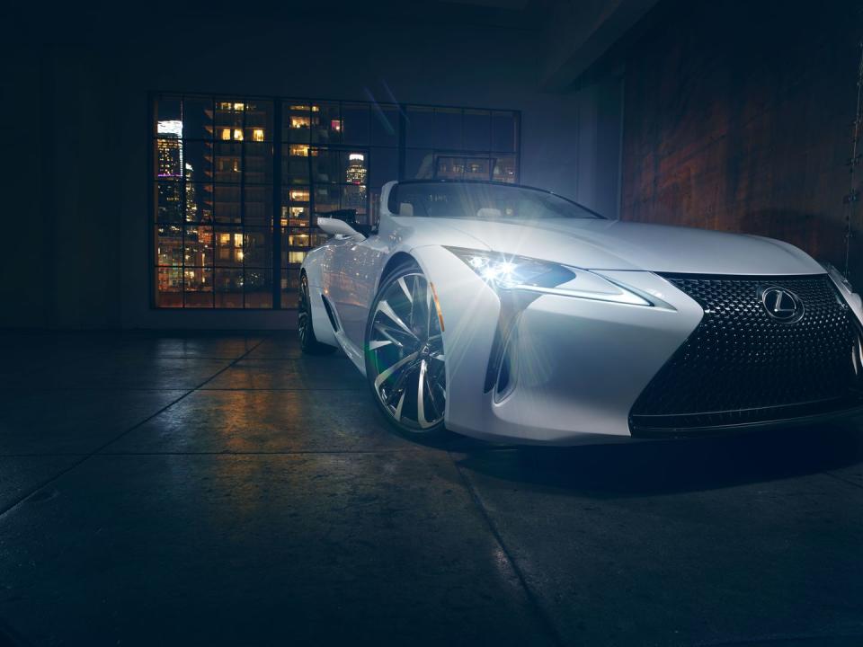 <p>Should that pan out, look for the production model to be available solely in LC500 guise with <a rel="nofollow noopener" href="https://www.caranddriver.com/reviews/2018-lexus-lc500-test-review" target="_blank" data-ylk="slk:the LC500 coupe;elm:context_link;itc:0;sec:content-canvas" class="link ">the LC500 coupe</a>'s 471-hp 5.0-liter V-8.</p>
