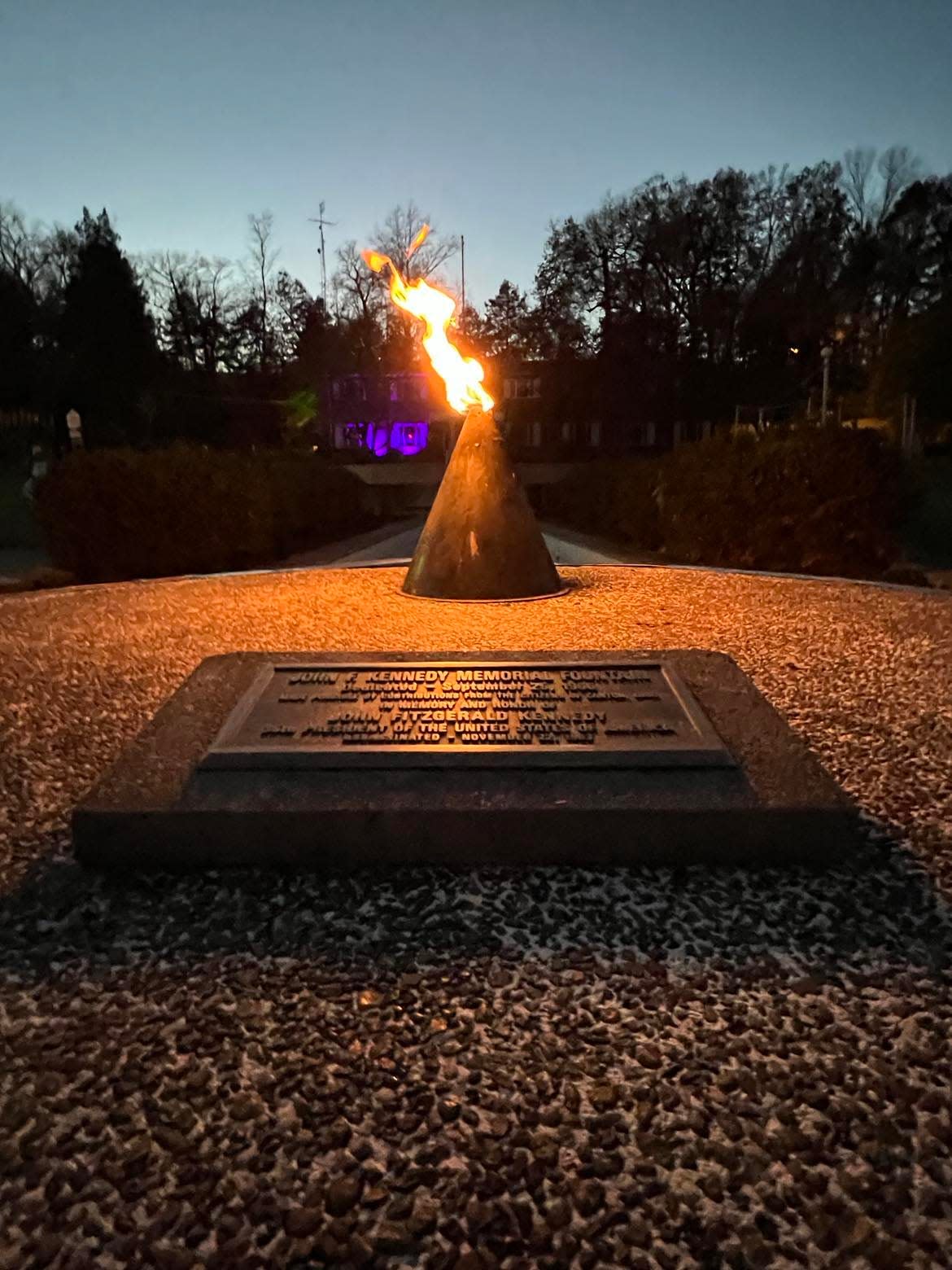 The city of Canton and community dedicated this memorial for President John F. Kennedy in 1966. The eternal flame still burns at Stadium Park as Wednesday marks the 60th anniversary of JFK's assassination.