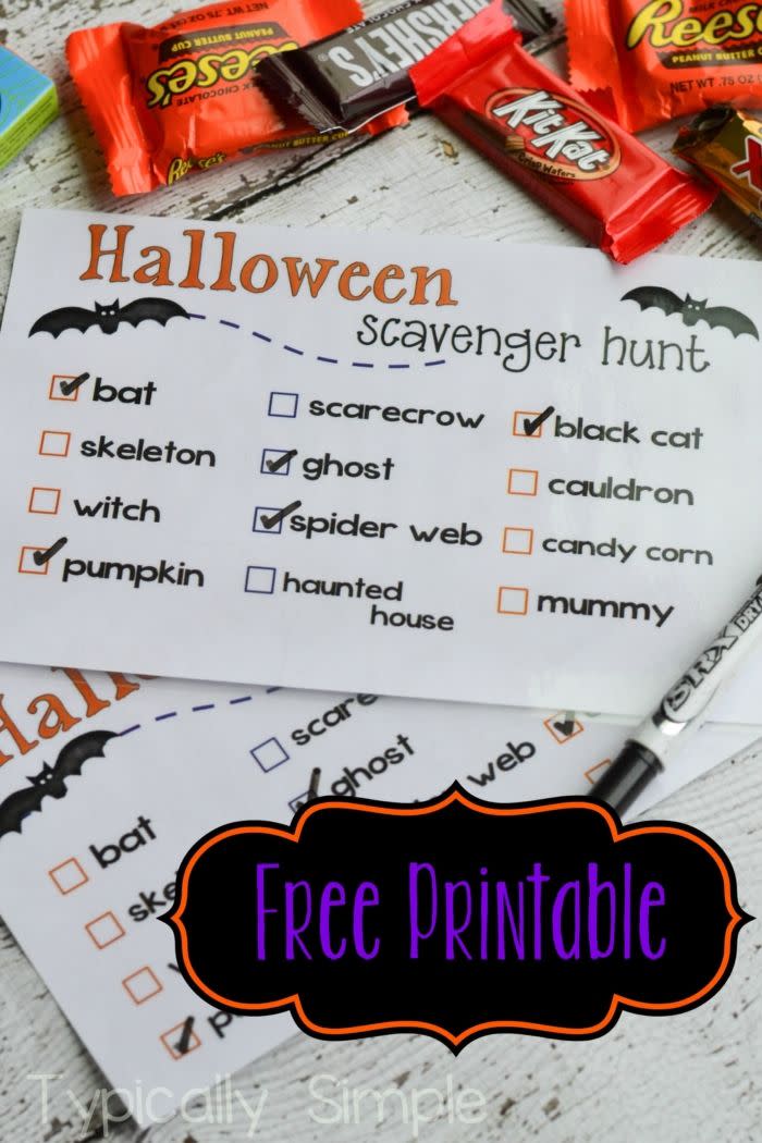 Halloween Scavenger Hunt