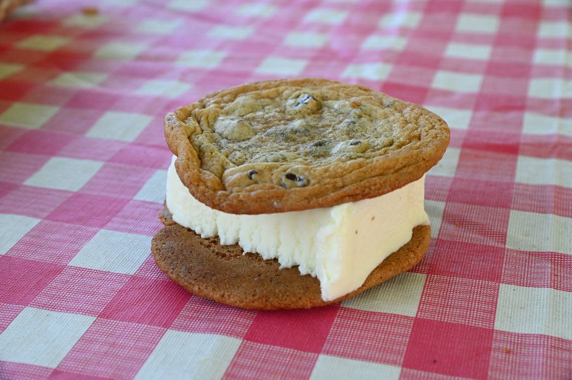 A Moo-wich from the Whatcom County Dairy Women stand Thursday, Aug. 11, at the Northwest Washington Fair in Lynden.