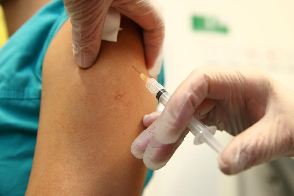 A measles vaccine is prepared on September 10, 2019. (Photo: Fiona Goodall/Getty Images)