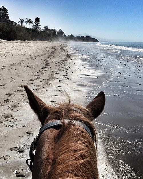 There is something magical about riding a horse on the beach. Photo: Lucy E Cousins