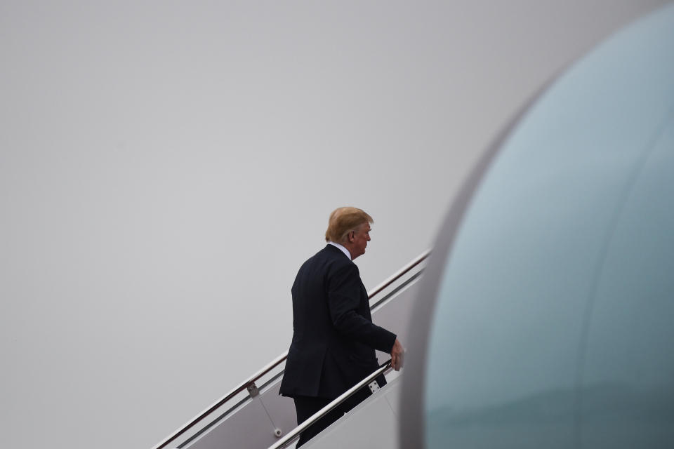 Trump, increasingly isolated. (Photo: ANDREW CABALLERO-REYNOLDS via Getty Images)