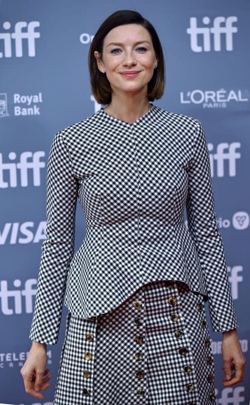 Caitriona Balfe attends the Toronto International Film Festival photocall for "Ford v Ferrari" at TIFF Bell Lightbox in Toronto on September 10, 2019. The actor turns 43 on October 4. File Photo by Chris Chew/UPI