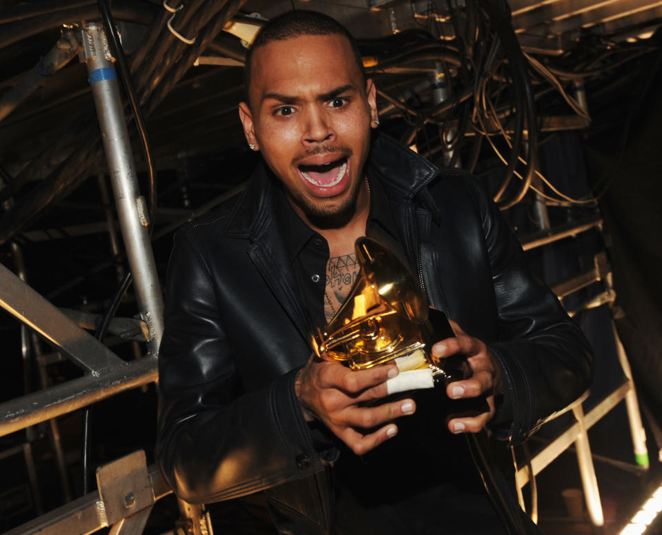 brown with his award