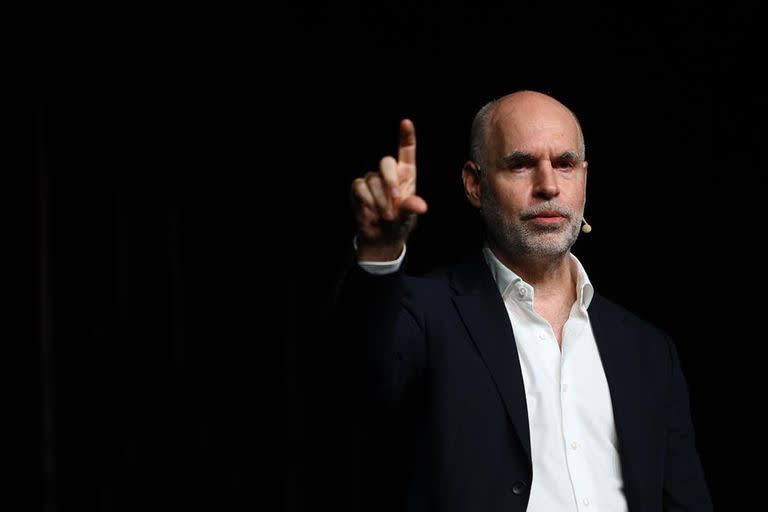 Horacio Rodríguez Larreta durante su presentación en la Sociedad Rural