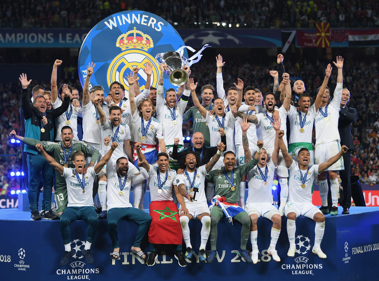 Real Madrid has won four of the last five Champions League titles. But for the first time since last decade, it will chase European club soccer’s top prize without Cristiano Ronaldo. (Getty)