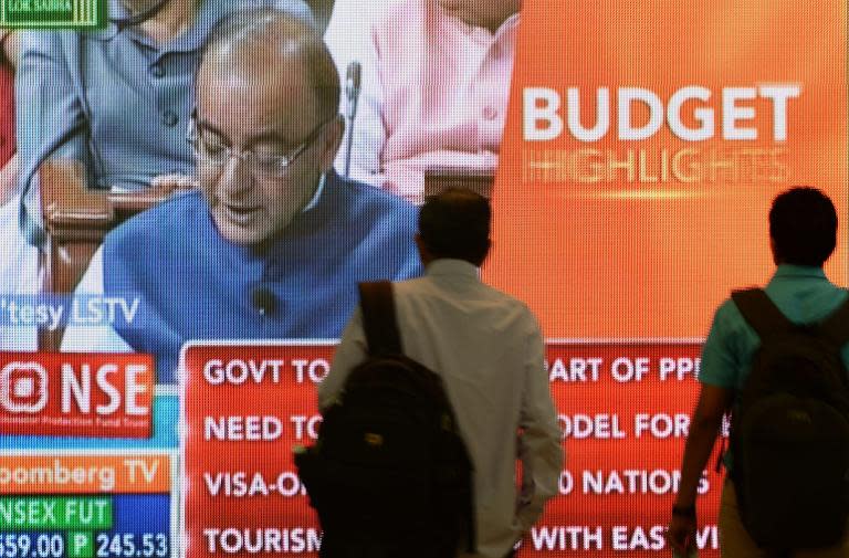 India's Finance Minister Arun Jaitley pledged more investment in crumbling infrastructure and cut the corporate tax rate, on February 28, 2015