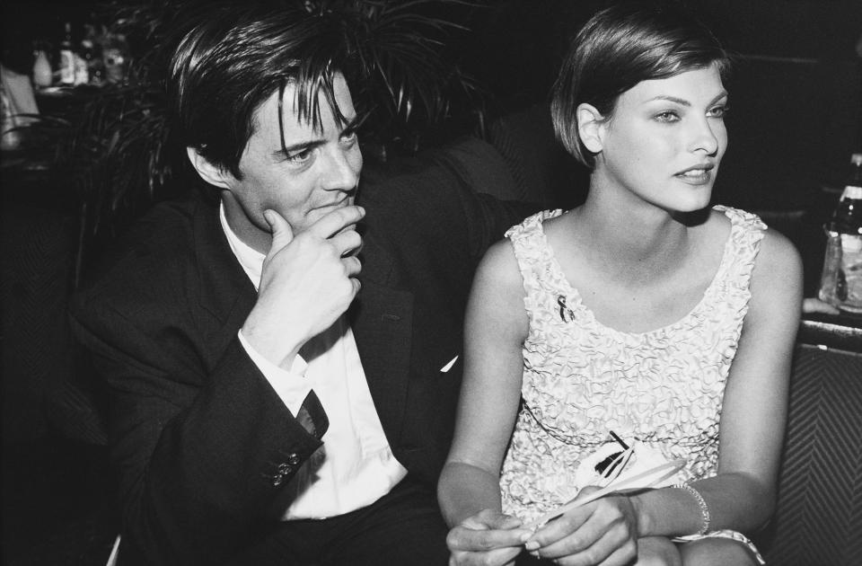 Kyle MacLachlan and Linda Evangelista at Cannes, 1995