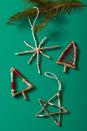 <p>This craft comes with an adventure: First, take a foraging walk outside to gather twigs. Then, use glue to create holiday shapes and finish with festive embroidery thread wrapping.</p>