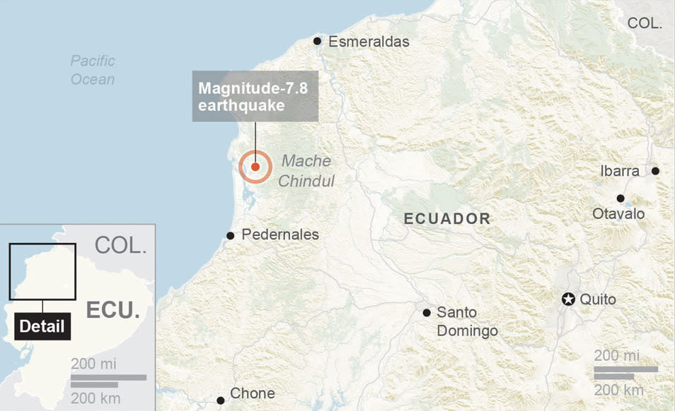 Locator map of earthquake 