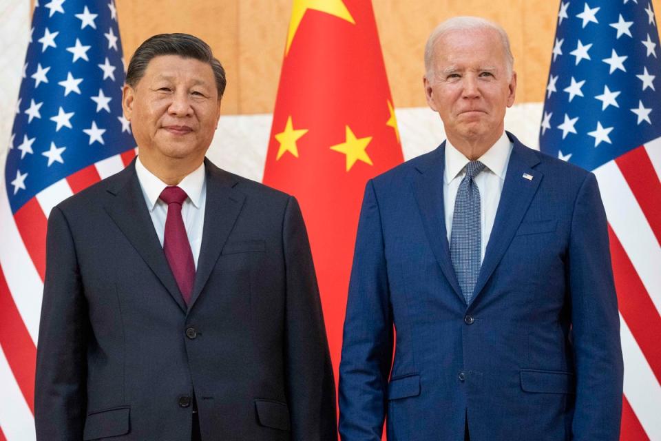 Xi and Biden at last year’s G20 summit (Copyright 2022 The Associated Press. All rights reserved.)