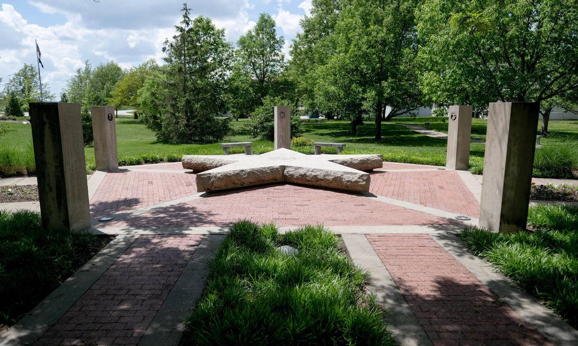 The Gold Star Families Memorial Monument at 1025 S. Harrison St. in Olathe is dedicated to the families who have lost a loved one while defending the country.