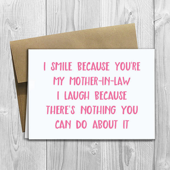 <i>Buy it from <a href="https://www.etsy.com/listing/398933337/printed-i-smile-because-youre-my-mother" target="_blank">DesignsLM,</a>&nbsp;$4.25.</i>