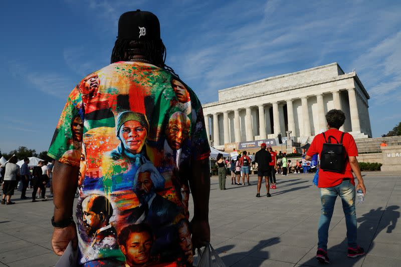 60th anniversary of the March On Washington and Martin Luther King Jr's historic "I Have a Dream" speech at the Lincoln Memorial in Washington D.C