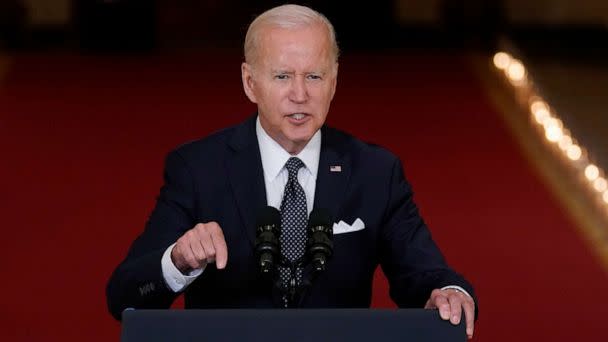 PHOTO: President Joe Biden speaks about mass shootings from the East Room of the White House, June 2, 2022, in Washington. (Evan Vucci/AP)