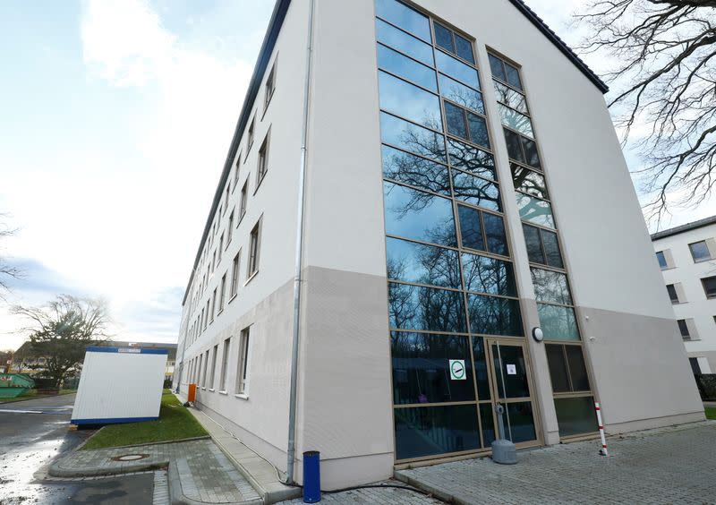 Quarantine rooms are located in a building at the Suedpfalz Kaserne in Germersheim